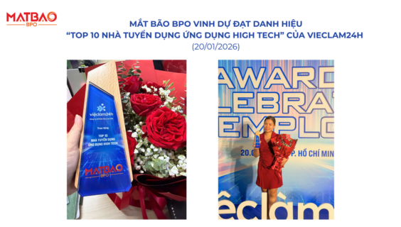 [MBB] MẮT BÃO BPO VINH DỰ ĐẠT TOP 10 “NHÀ TUYỂN DỤNG ỨNG DỤNG CÔNG NGHỆ CAO TRONG TUYỂN DỤNG” 2026